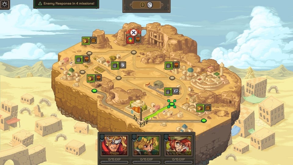 Metal Slug Tactics roguelike map