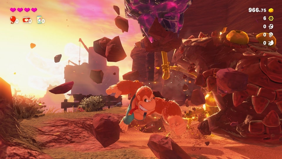 Donkey Kong Bananza punching gameplay