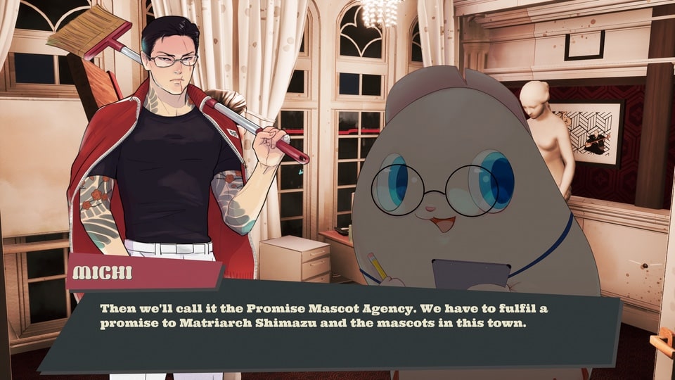 Promise Mascot Agency Michi dialogue