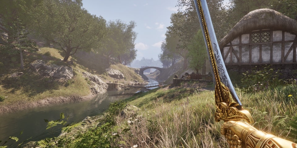 The Elder Scrolls IV: Oblivion Remastered exploring countryside in first person