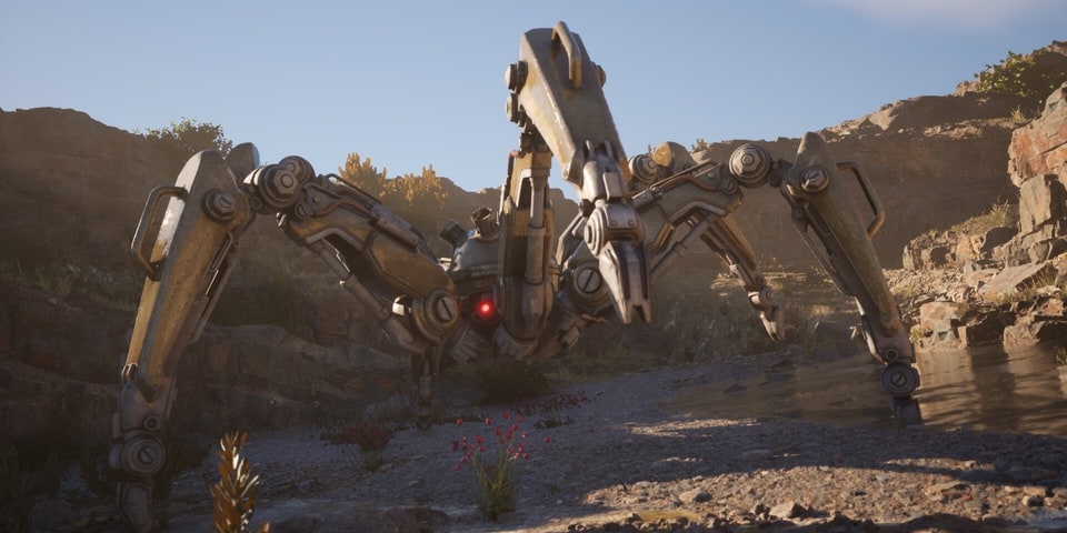 War Mechanic spider drone robot