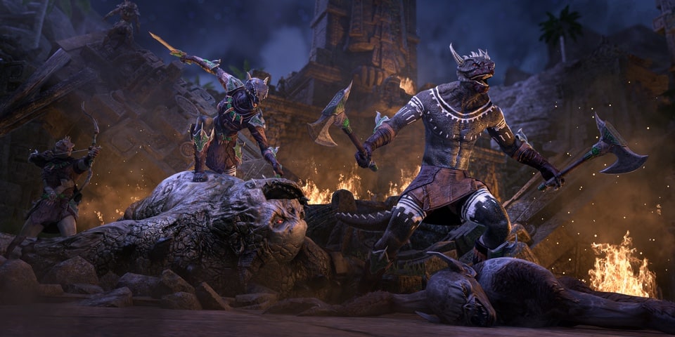 The Elder Scrolls Online: Seasons of the Worm Cult – Ancient Argonians in combat