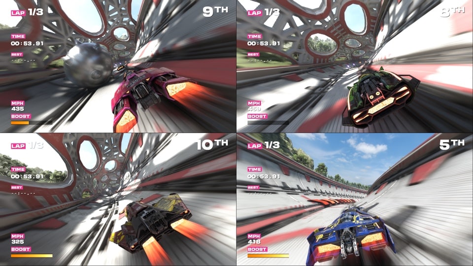 Fast Fusion 4 player splitscreen