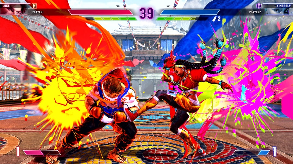 Street Fighter 6 – Switch 2 splashy, colourful fight graphics