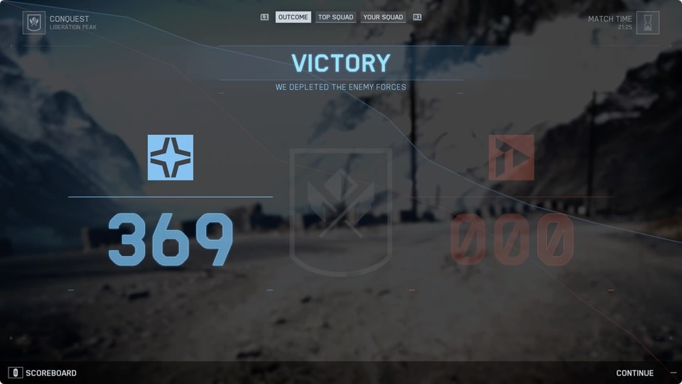 Battlefield 6 victory screen