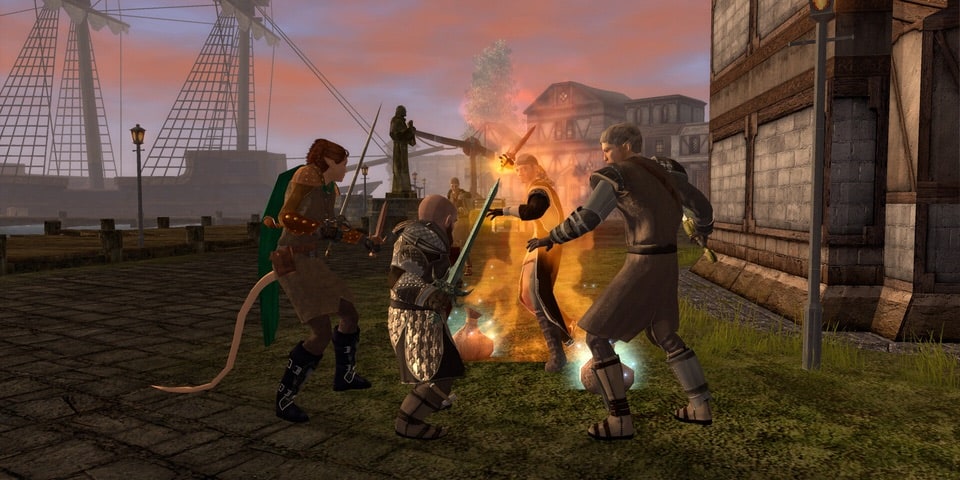 Neverwinter Nights 2 Enhanced Edition combat in the city