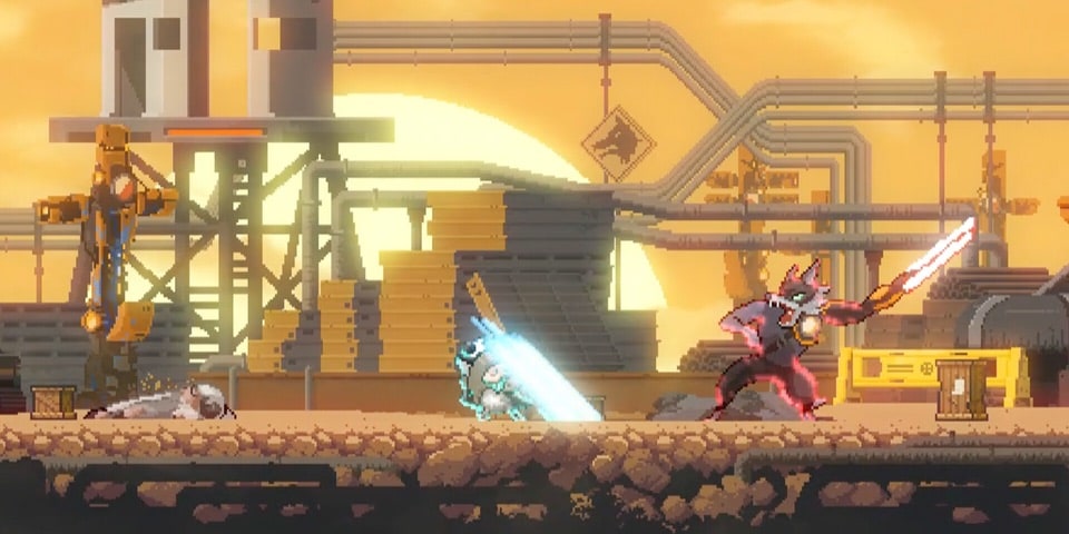 Ovis Loop sword combat against wolf